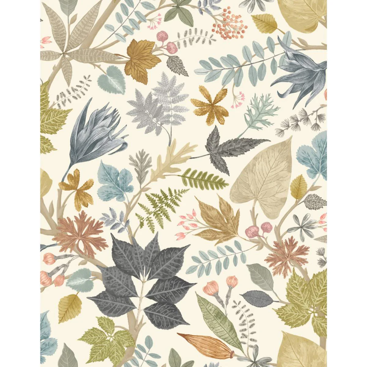 Ohpopsi Riches Of Nature Lush Leaves - Linen & Fossil - Image 2