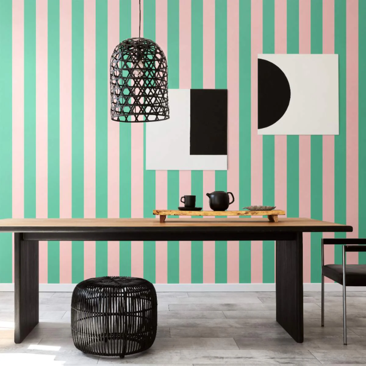 Ohpopsi So Stripey Bloc Stripe - Jade Blossom - Image 3