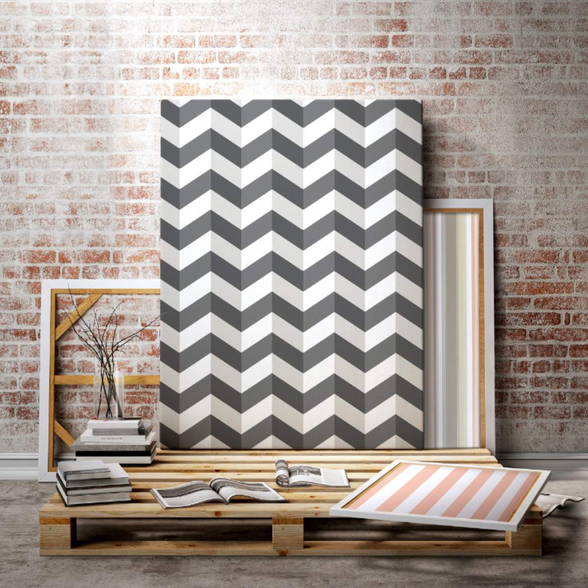 Ohpopsi So Stripey Illusion Chevron - Blackboard - Image 3