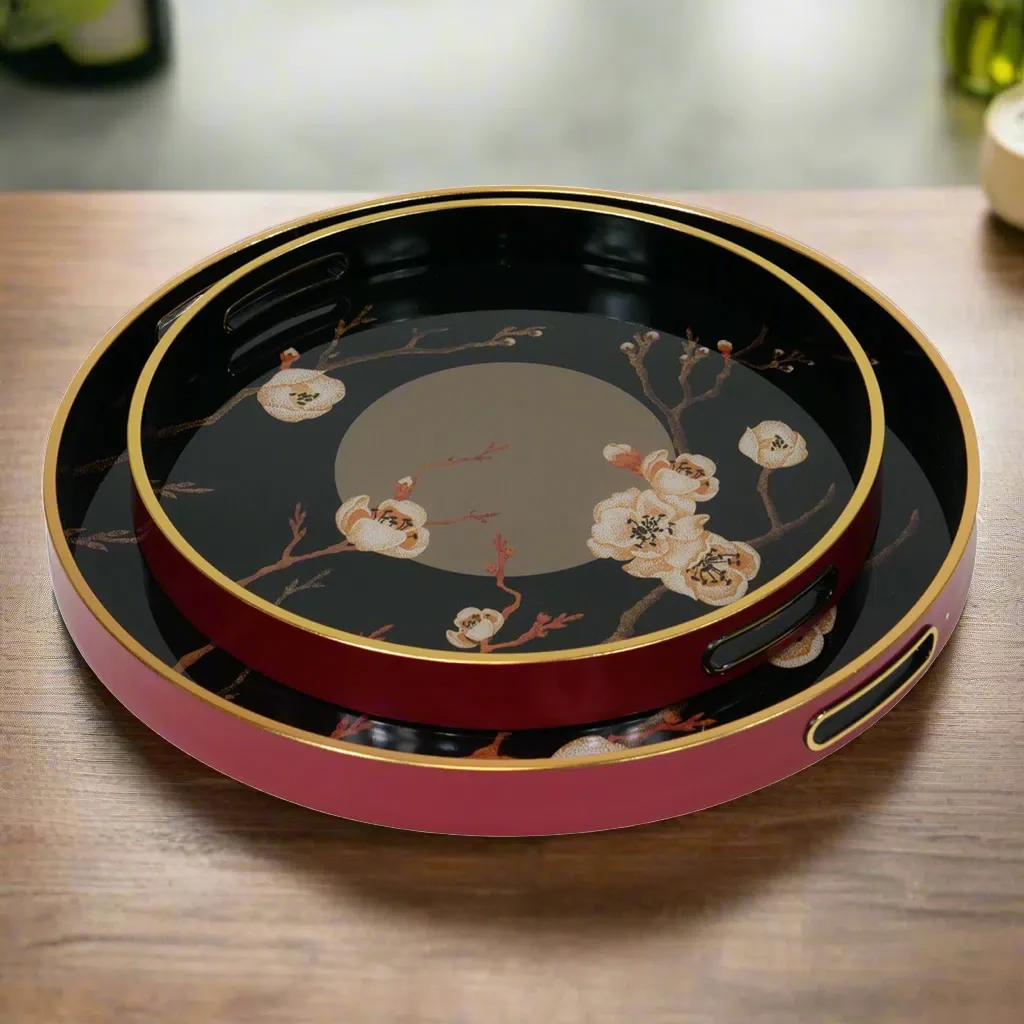 Mindy Brownes Oriental Bloom Decorative Tray Set - Image 3