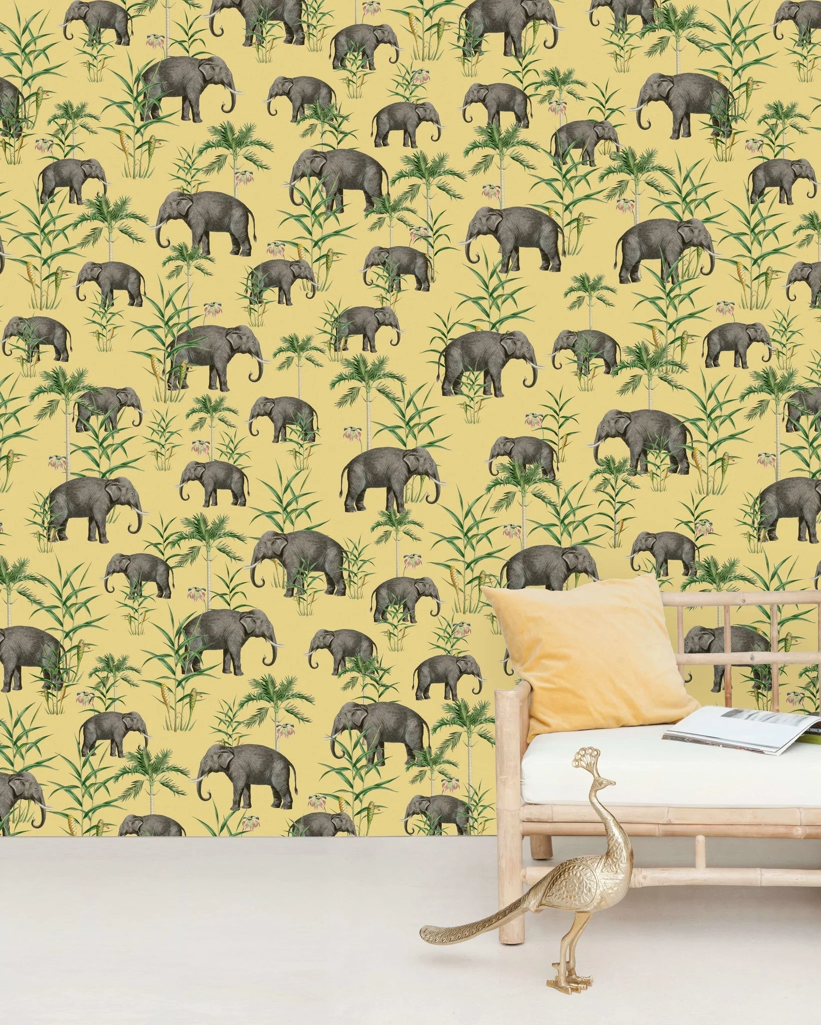 Creative Lab Amsterdam Oscar The Elephant Yellow Wallpaper Mural - Image 5