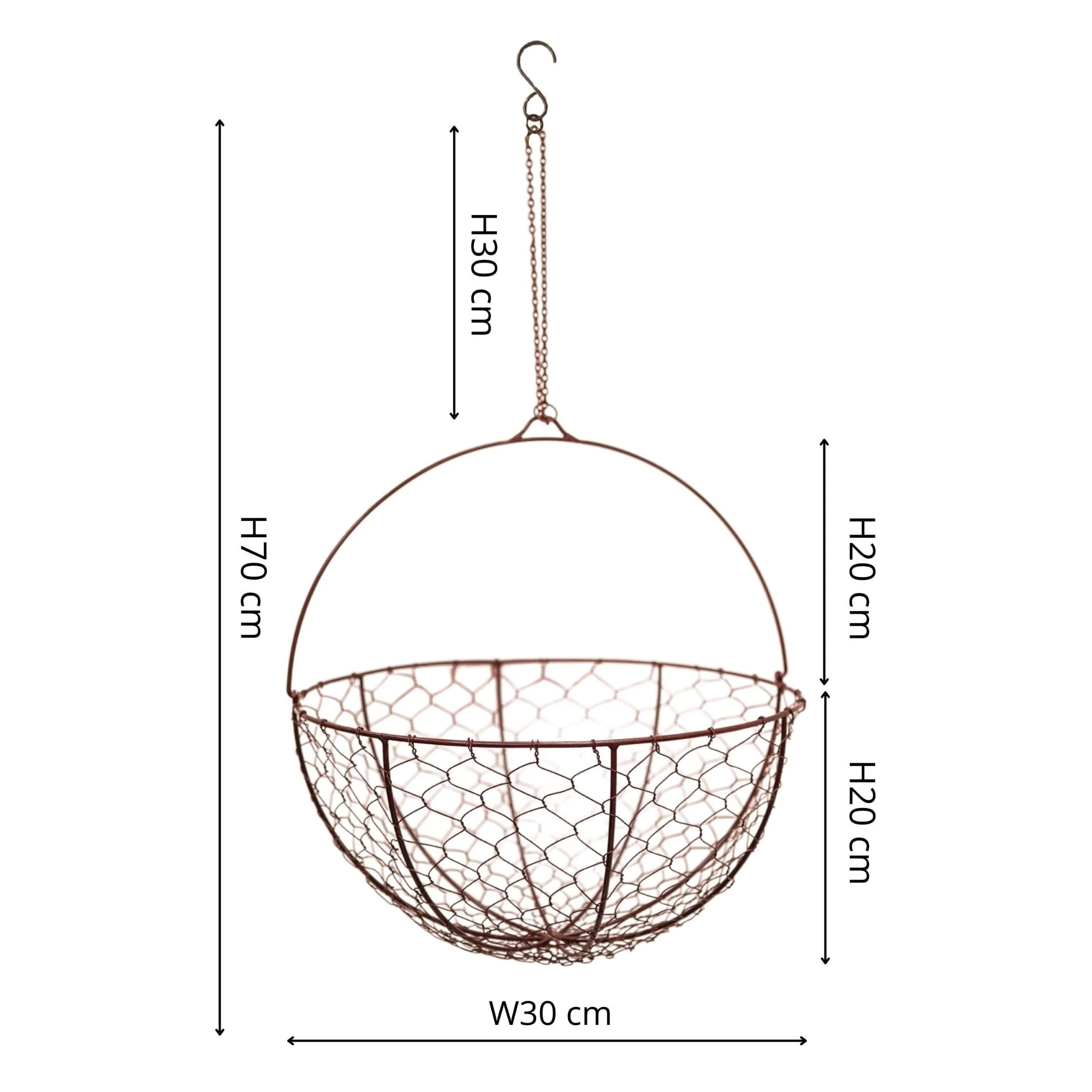 Ivyline Outdoor Hanging Wired Netted Basket - Image 7