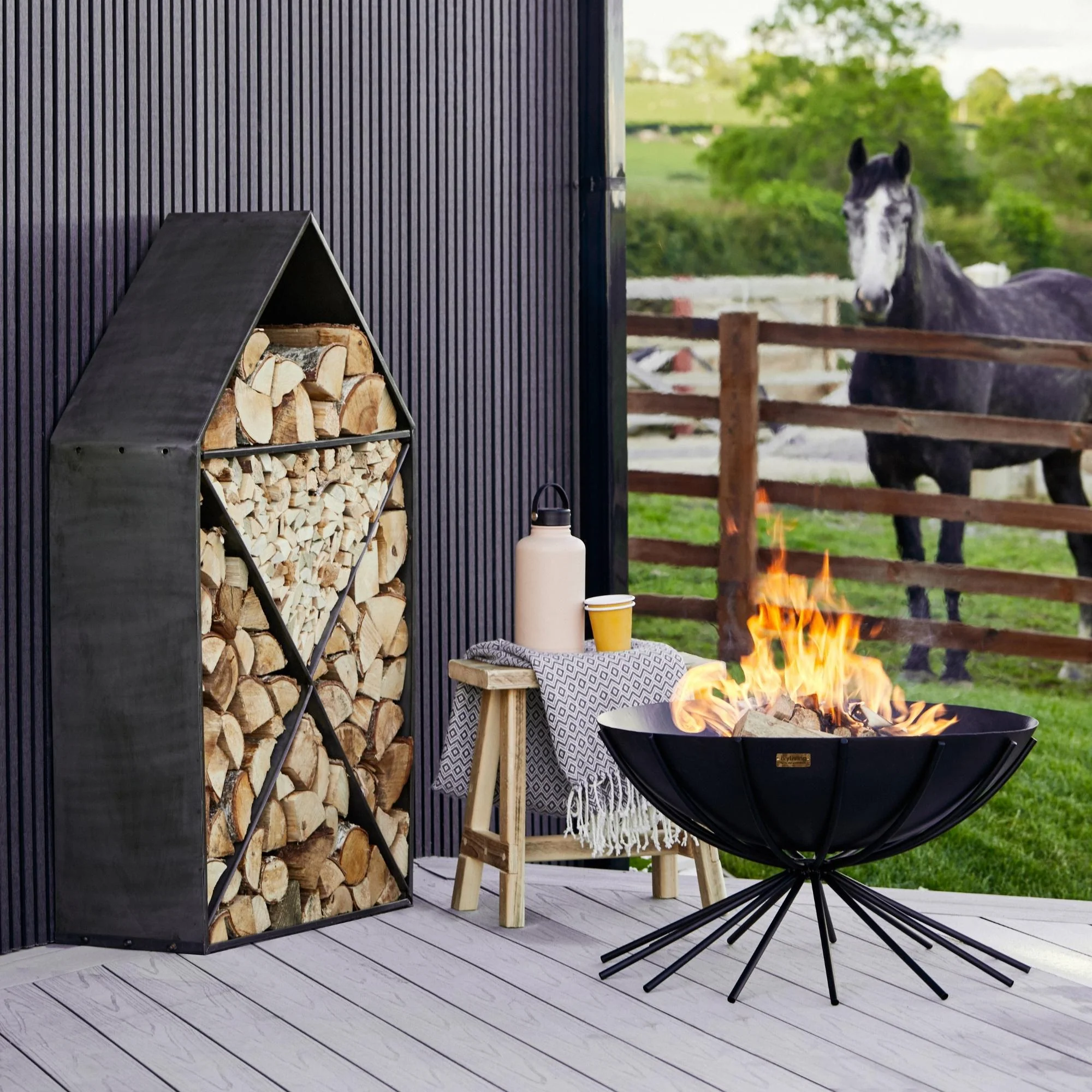 Ivyline Outdoor Metal Dakota Fire Pit - Image 7