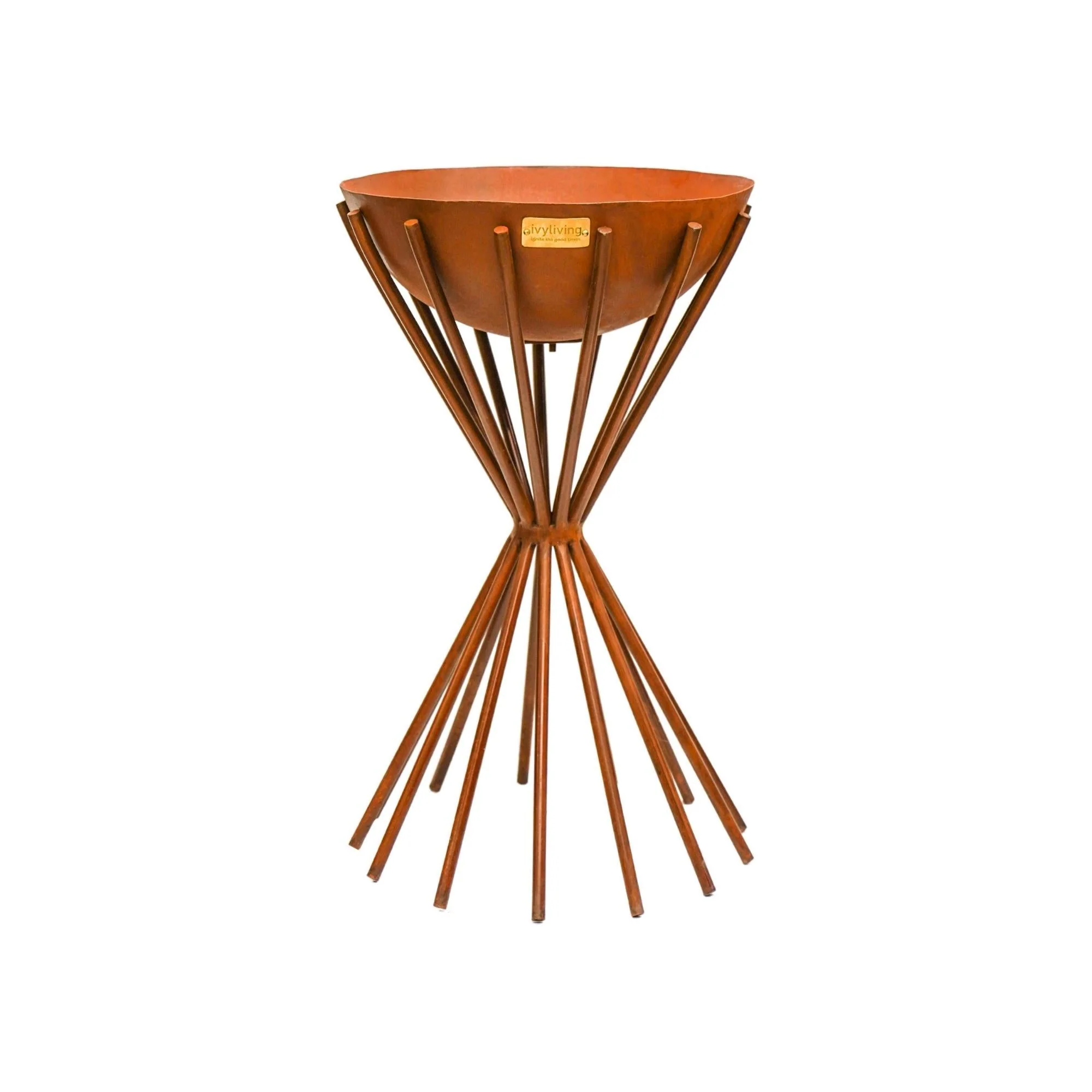 Ivyline Outdoor Tall Metal Dakota Fire Pit
