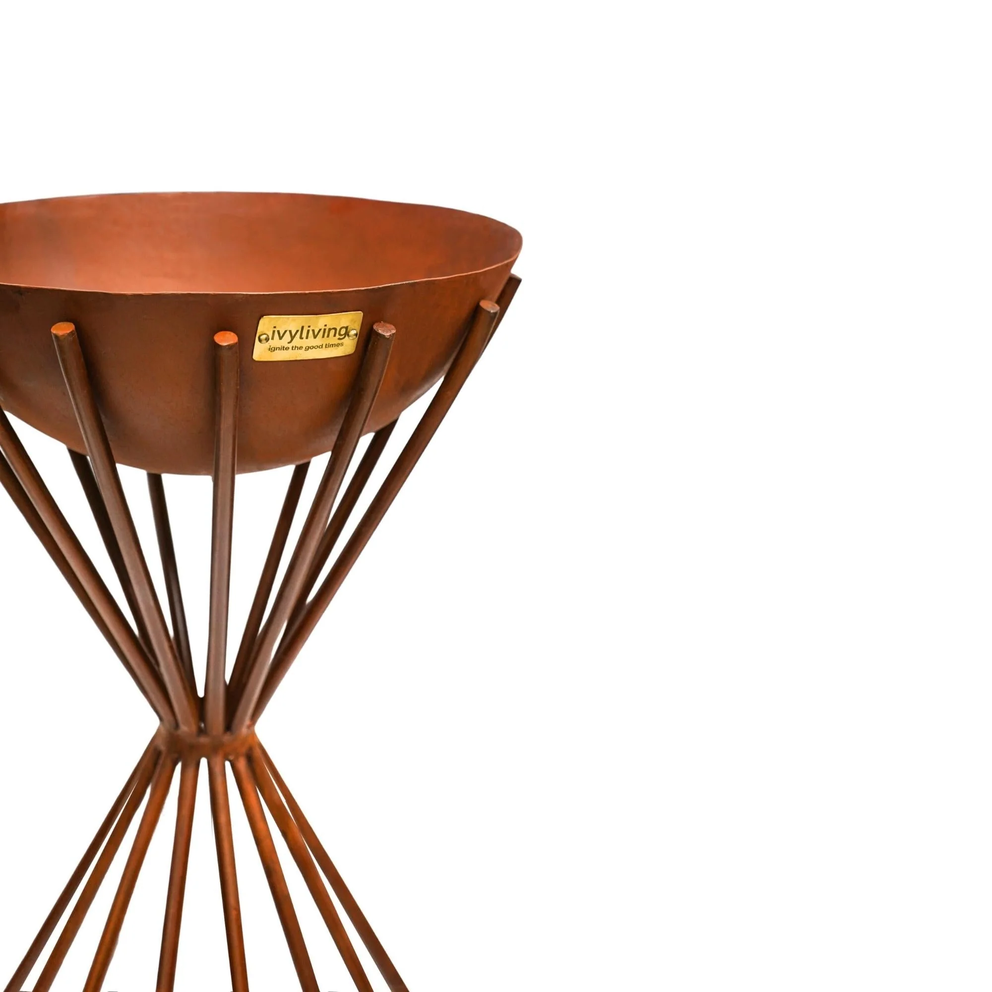 Ivyline Outdoor Tall Metal Dakota Fire Pit - Image 5