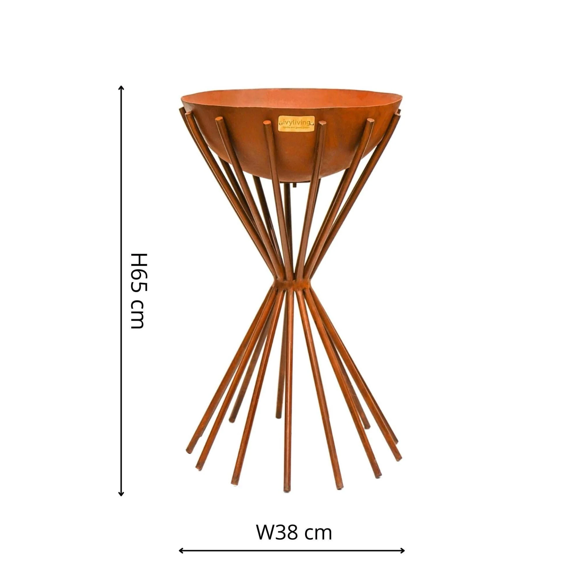 Ivyline Outdoor Tall Metal Dakota Fire Pit - Image 7