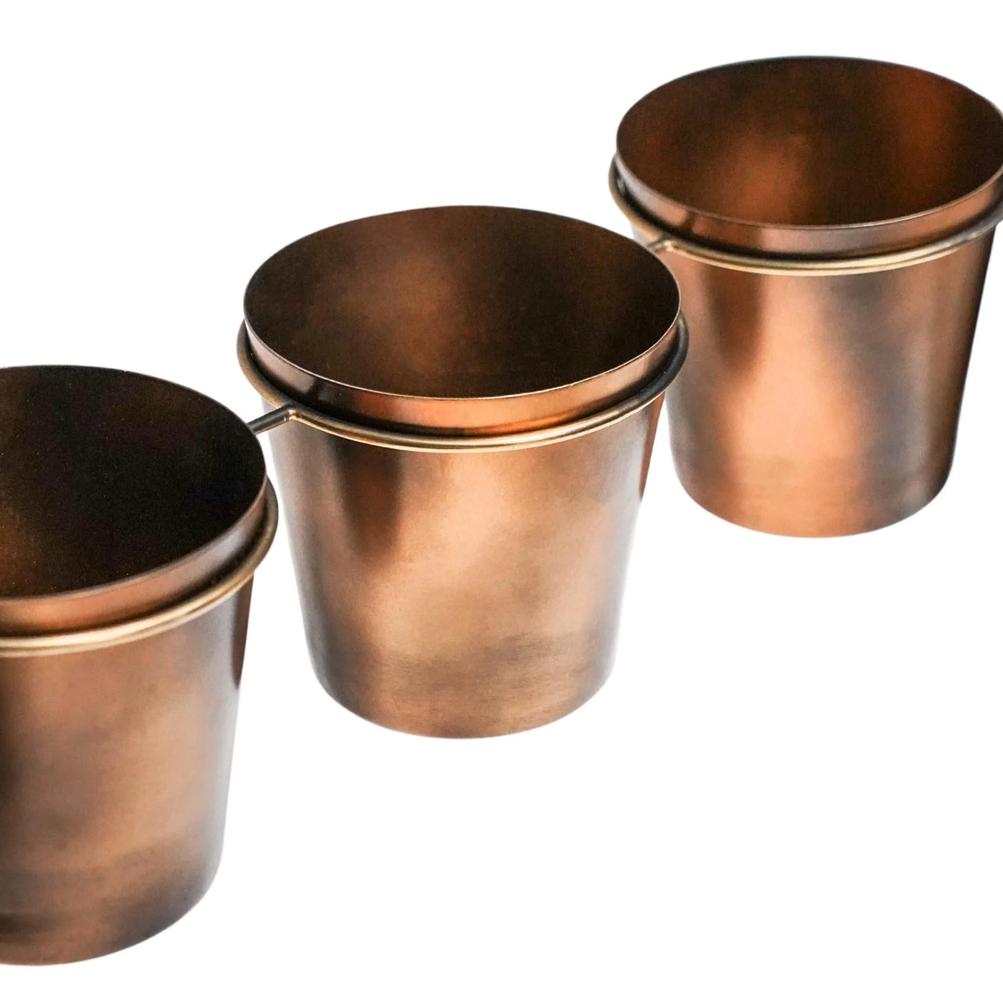 Ivyline Outdoor Vertical Gold Metal Wall Plant Stand with Planters - Image 6