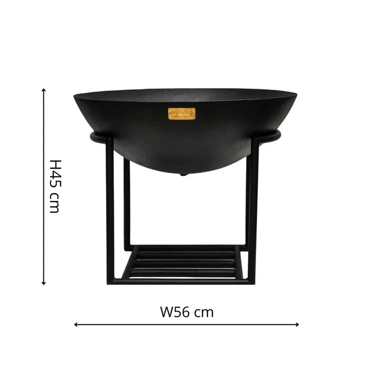 Ivyline Outdoor XL Cast Iron Fire Pit - Image 4