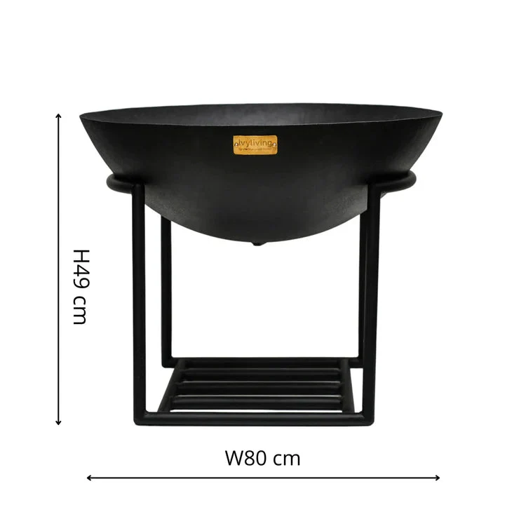 Ivyline Outdoor XL Cast Iron Fire Pit - Image 5