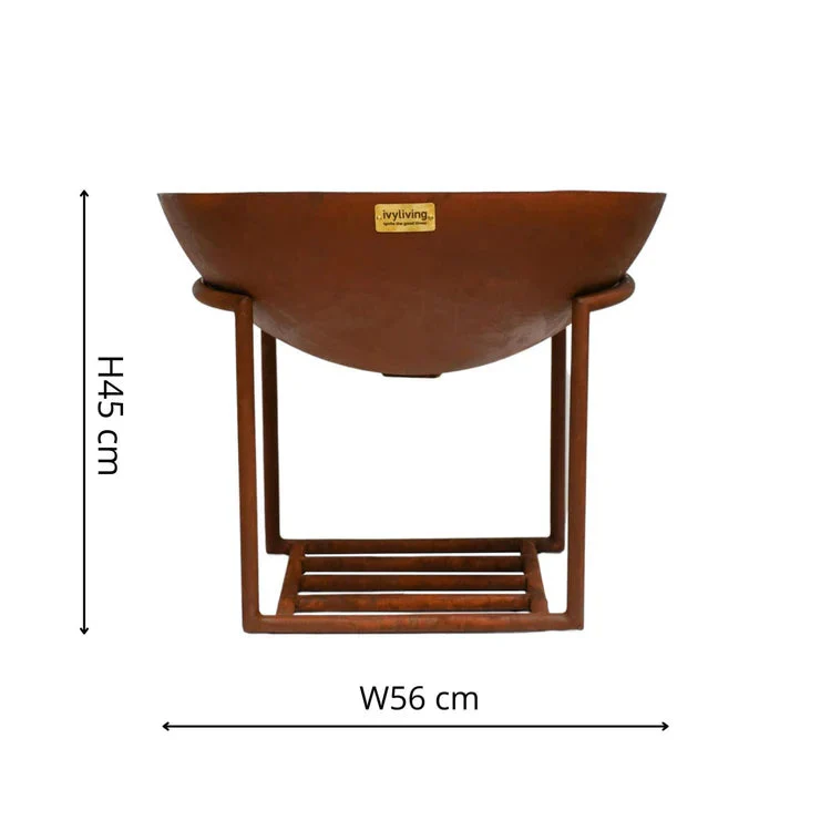 Ivyline Outdoor XL Cast Iron Fire Pit - Image 9