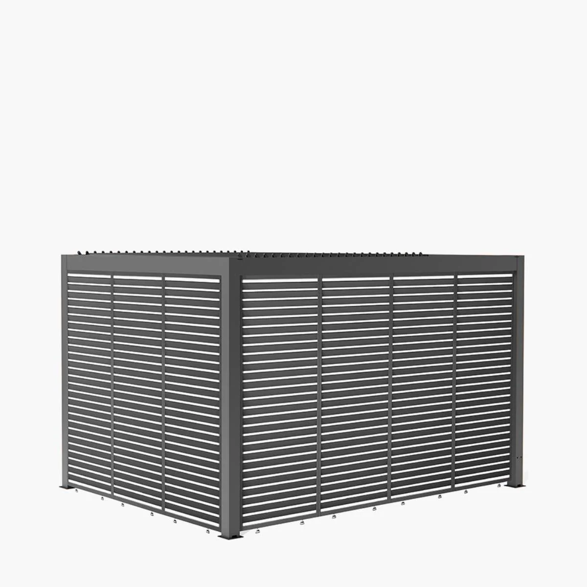 Pacific Lifestyle Abierto Full Electric 3m x 4m inc LED complete with 1 x 4m Fixed Louvre Panel & 2 x 3m Manual Blinds - Image 6