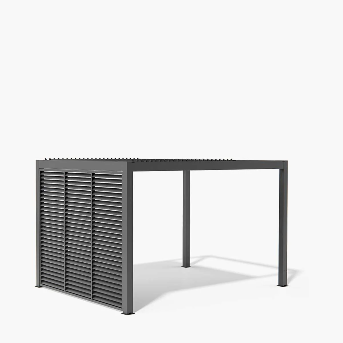 Pacific Lifestyle Abierto Full Electric 3m x 4m inc LED complete with 2 x 3m Fixed Louvre Panels & 1 x 4m Manual Blind - Image 4