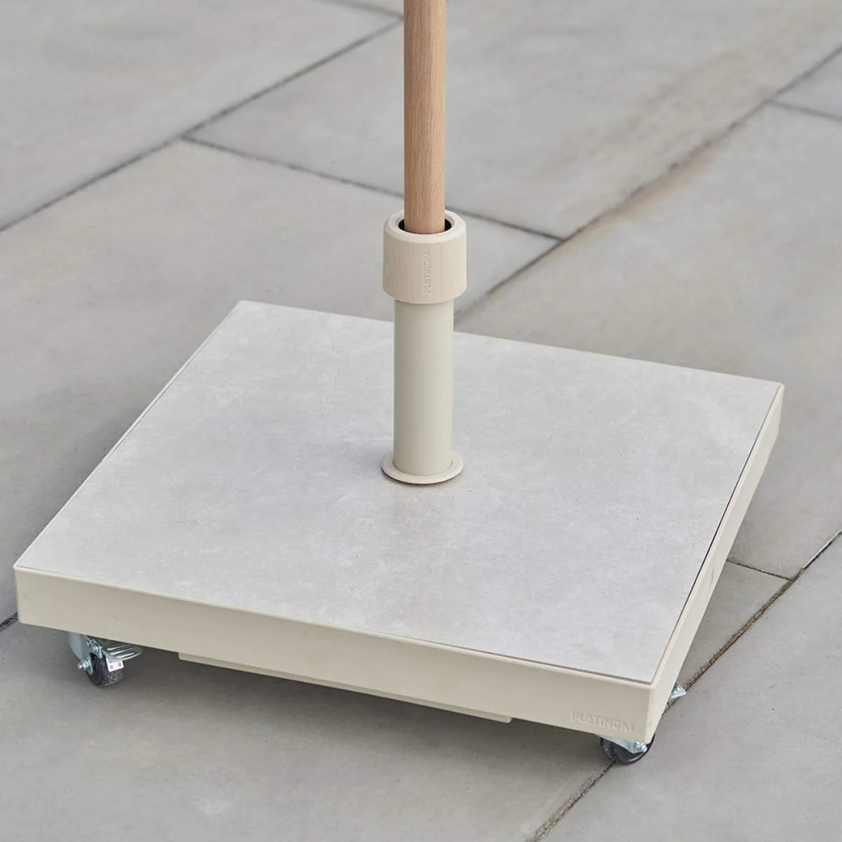 Pacific Lifestyle Ceramica Sandstone 40KG Wheeled Parasol Base - Image 6