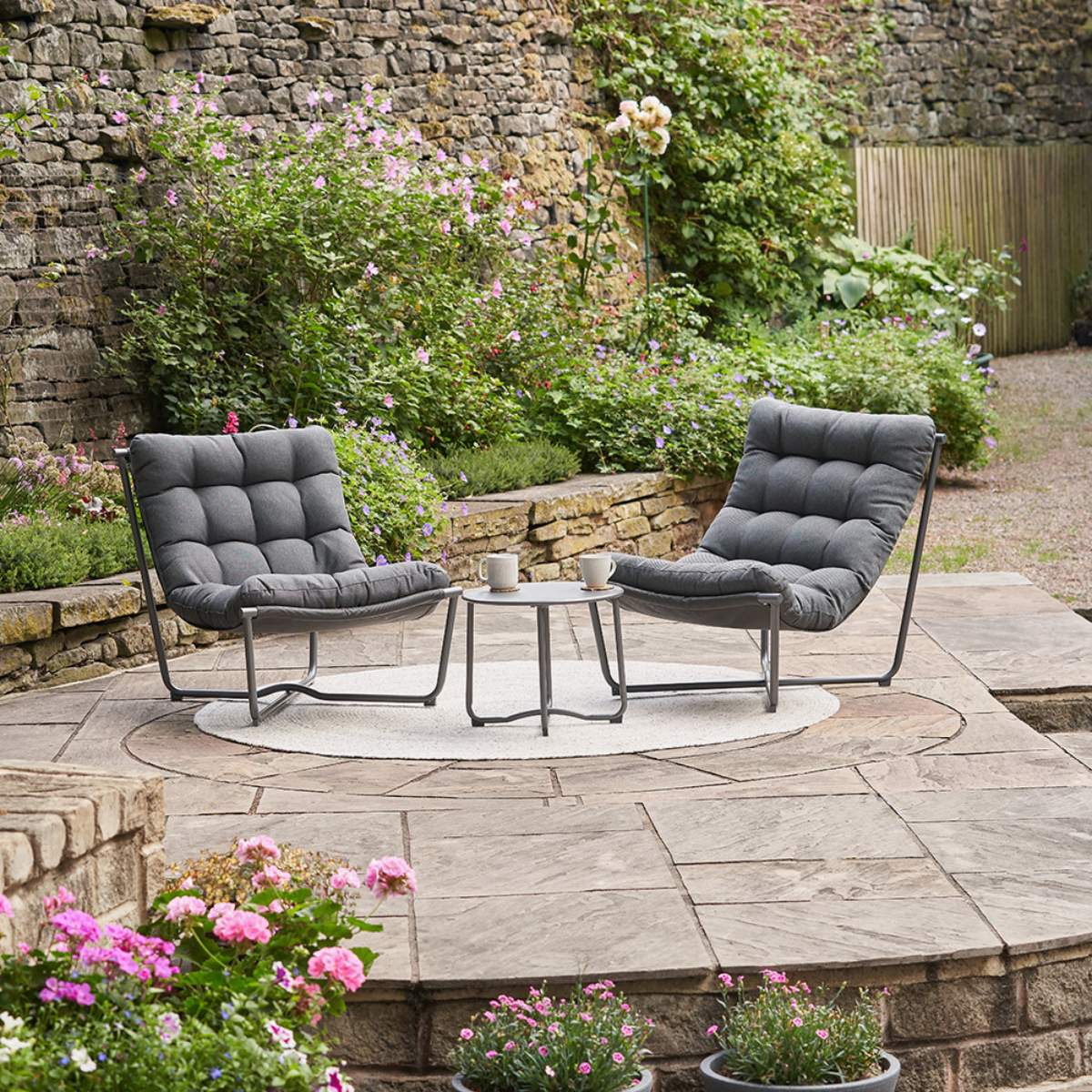 Pacific Lifestyle Clermont Anthracite Outdoor Lounging Set - Image 18