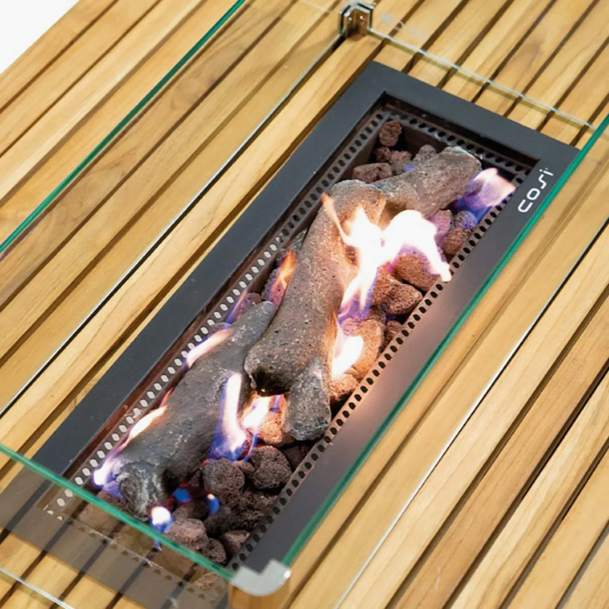 Pacific Lifestyle Cosibridge 140 Teak Fire Pit Table - Image 5