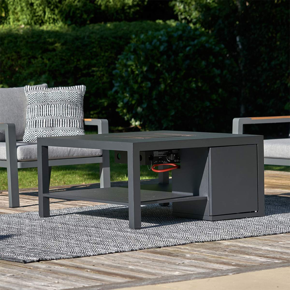 Pacific Lifestyle Cosiflow 100 Square Anthracite Fire Pit Table - Image 5
