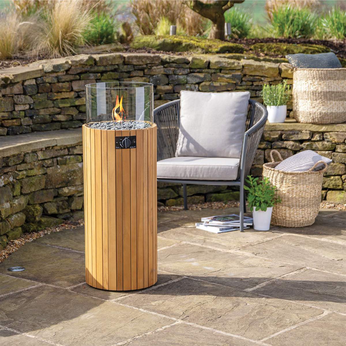 Pacific Lifestyle Cosiscoop Pillar Teak Lantern - Image 4