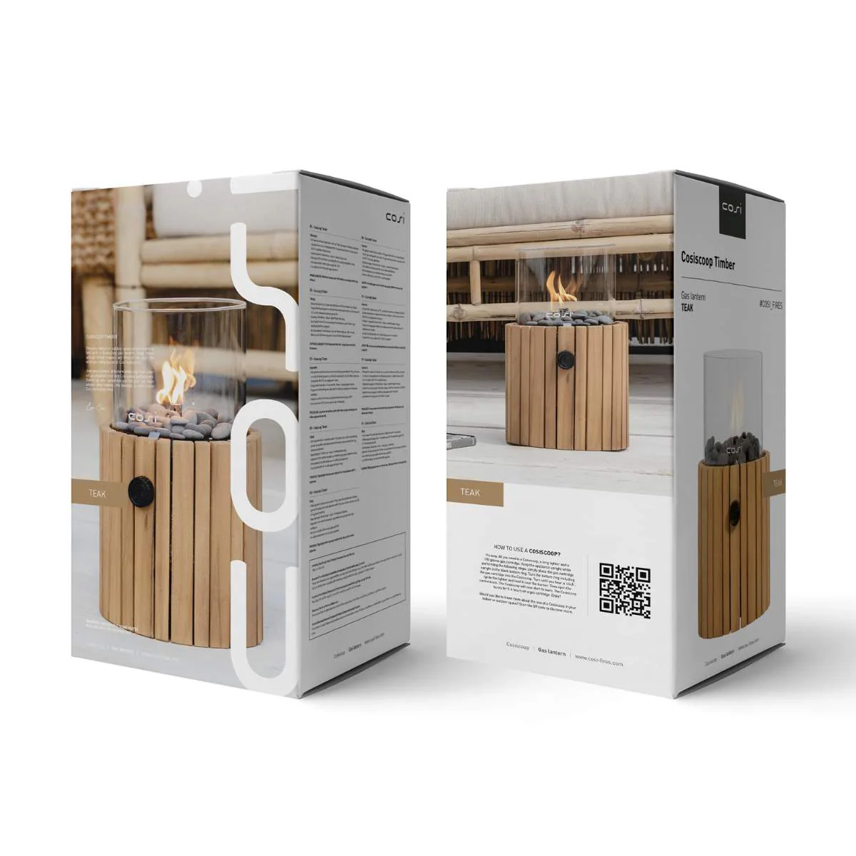 Pacific Lifestyle Cosiscoop Timber Round Fire Lantern - Image 3