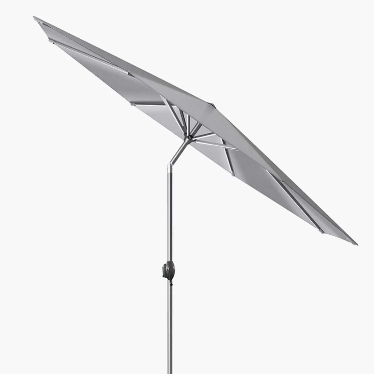 Pacific Lifestyle Glow Defender 3m Round Luna Grey Centre Pole Parasol