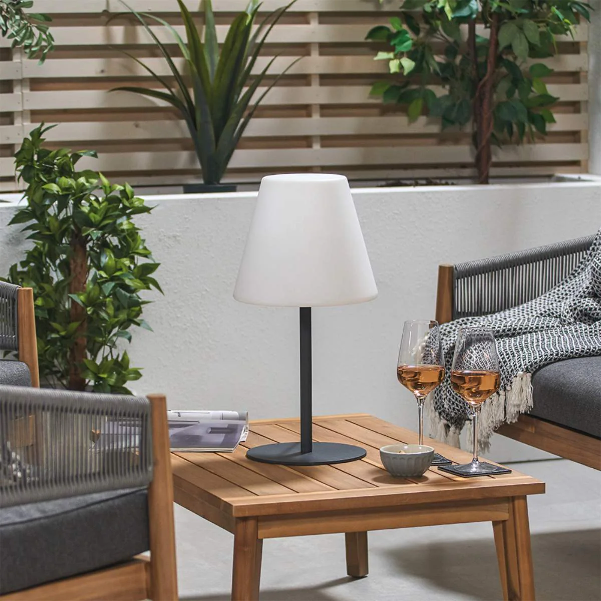Pacific Lifestyle Grey Outdoor Table Lamp - Image 5