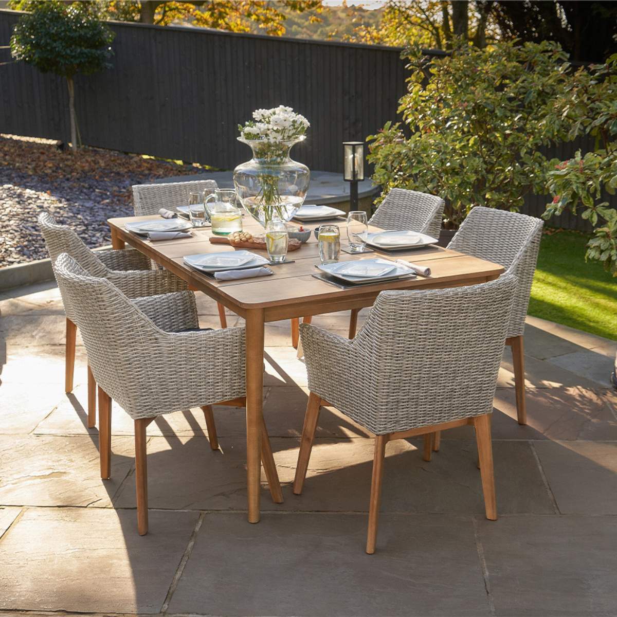 Pacific Lifestyle Larissa Light Kubu Grey Outdoor Dining Set - Image 18