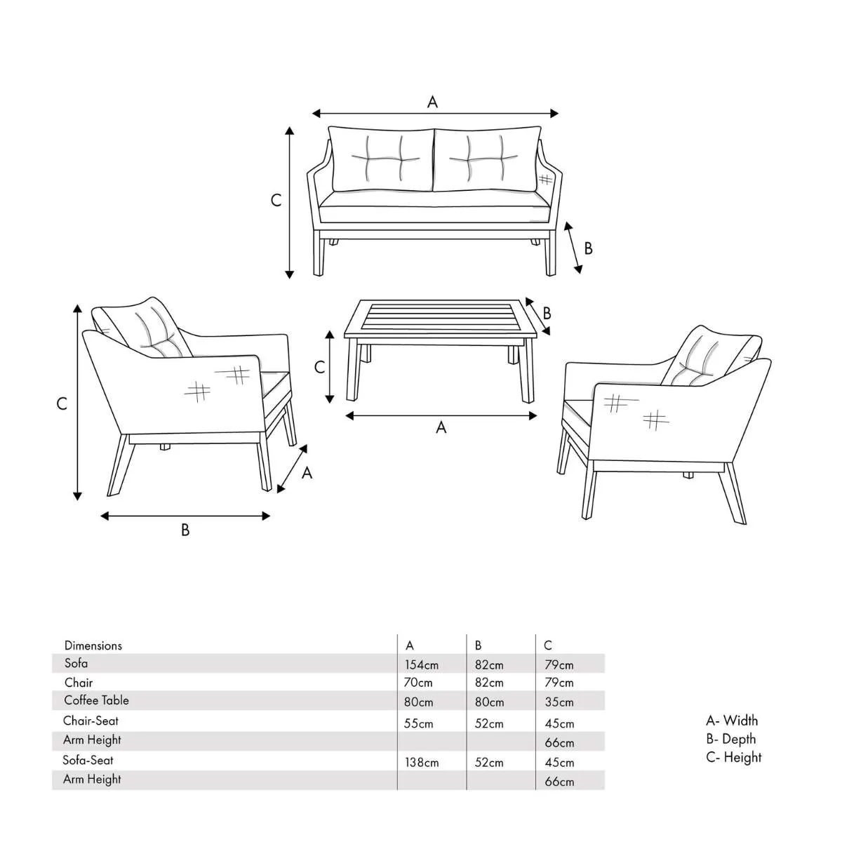 Pacific Lifestyle Larissa Light Kubu Grey Outdoor Seating Set - Image 7