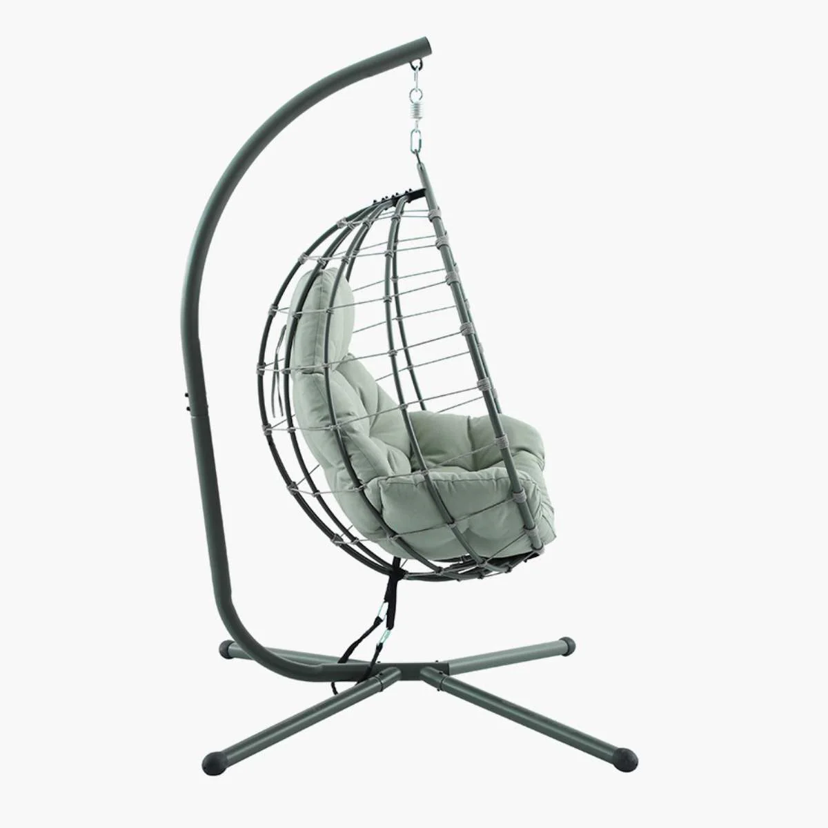 Pacific Lifestyle Lyon Moss Green Outdoor Single Hanging Chair - Image 3