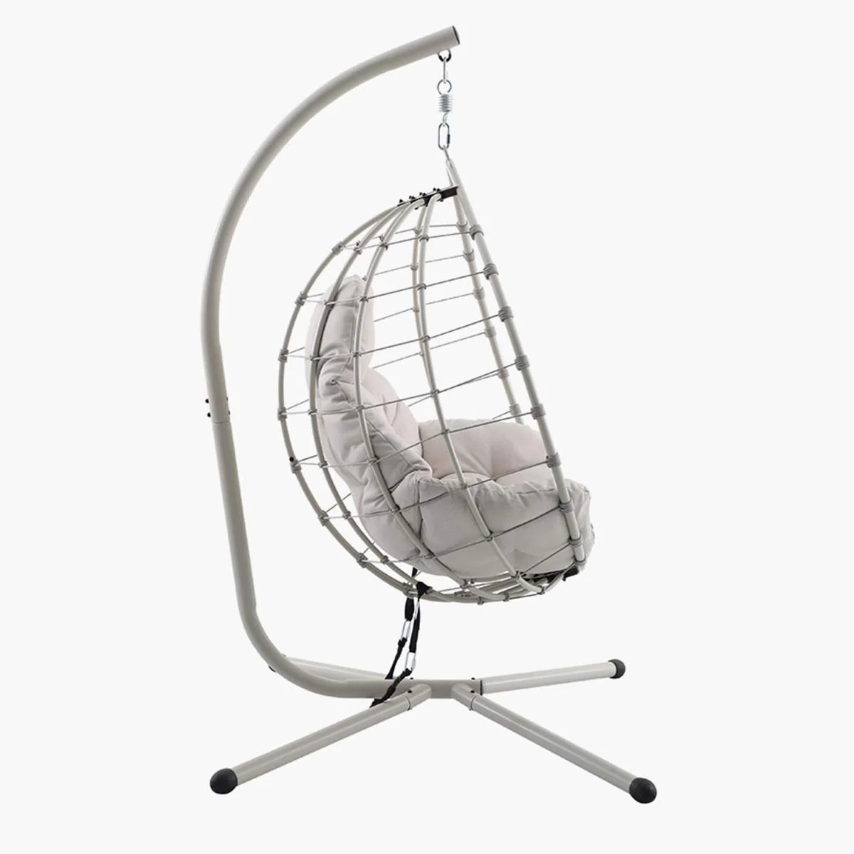 Pacific Lifestyle Lyon Putty Outdoor Single Hanging Chair - Image 3