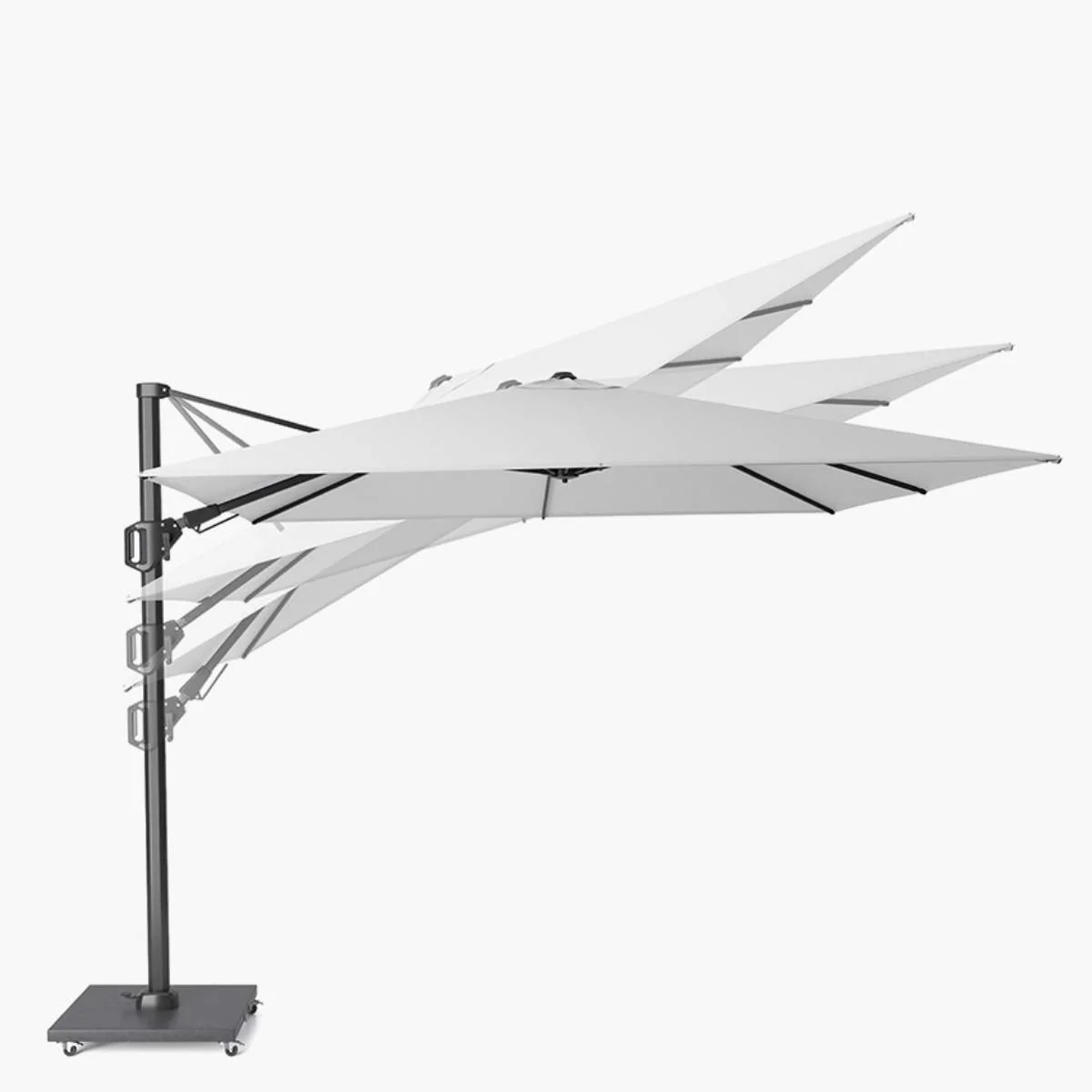 Pacific Lifestyle Nexus T2 Premium Sandstone / Champagne Free Arm Parasol - Image 5