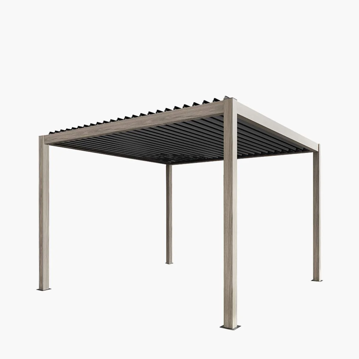 Pacific Lifestyle Pavillo Teak 3.5m x 3.5m Pergola, Pavillo Louvre Front/Back Panel Long, Pavillo Louvre Side Panel Short, Delivery and Installation - Image 2