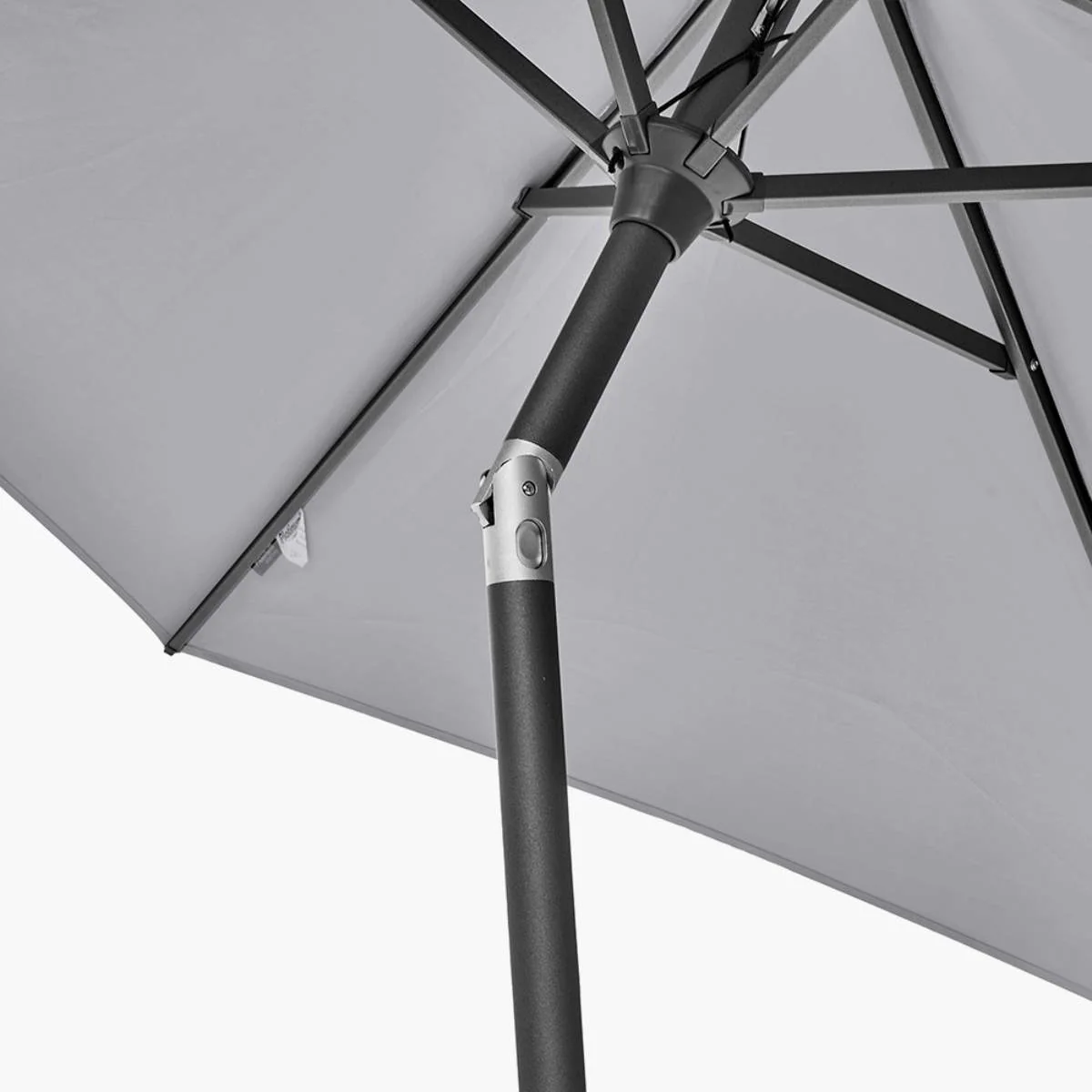 Pacific Lifestyle Riva 2.5m Round Luna Grey Parasol - Image 3