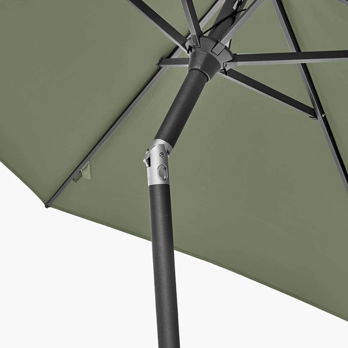 Pacific Lifestyle Riva 2.5m Round Olive Parasol - Image 3
