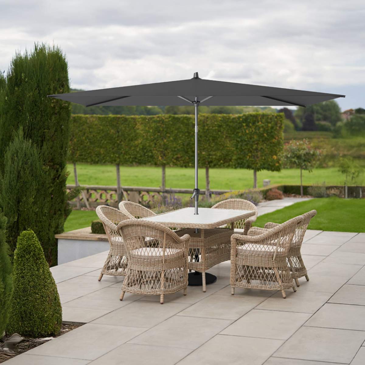 Pacific Lifestyle Riva 3 x 2m Rectangular Anthracite Parasol - Image 5