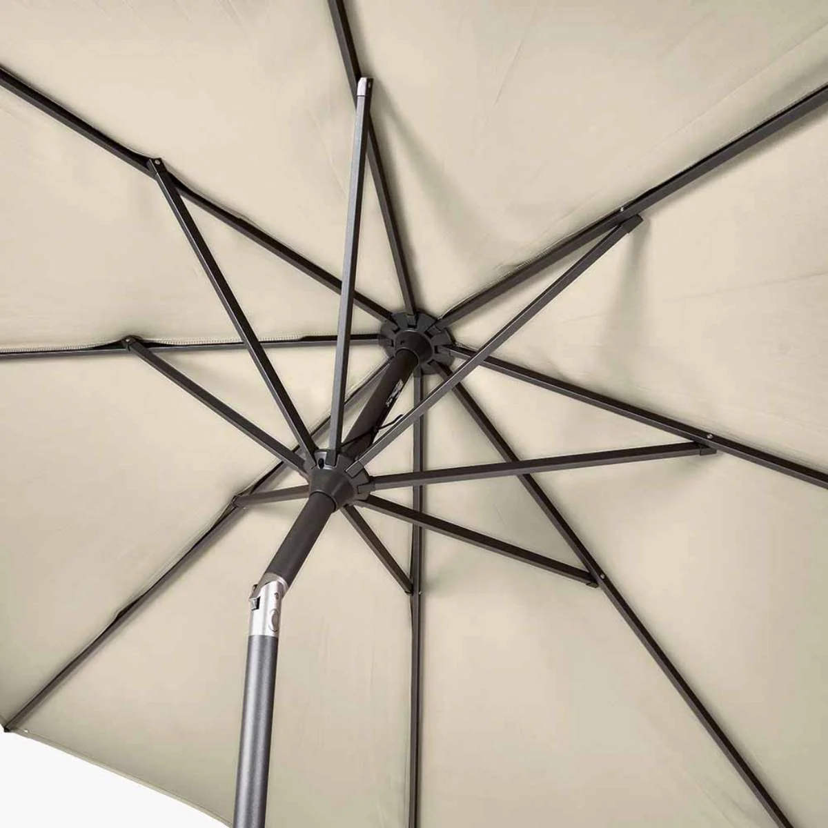 Pacific Lifestyle Riva 3m Round Champagne Parasol - Image 3