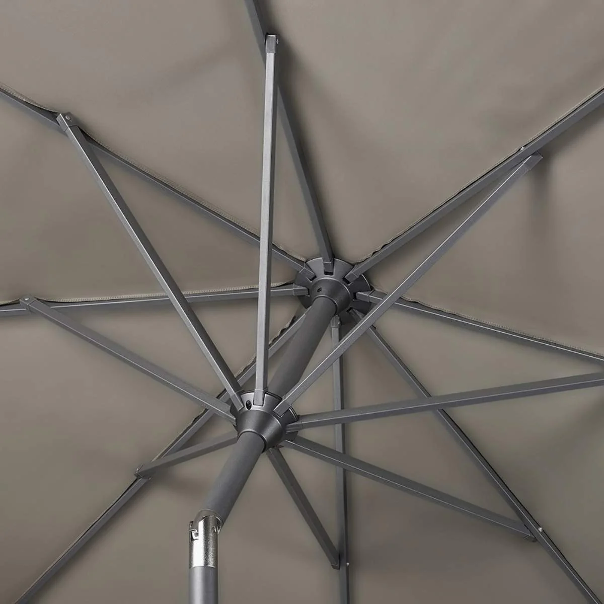 Pacific Lifestyle Riva 3m Round Taupe Parasol - Image 3