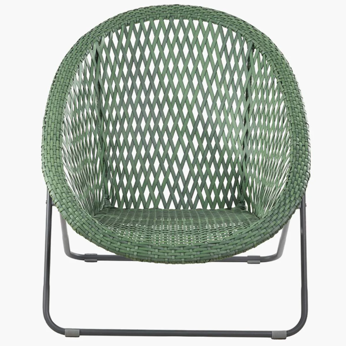 Pacific Lifestyle Tobs Outdoor Emerald Green Synthetic Rattan Lounger Chair