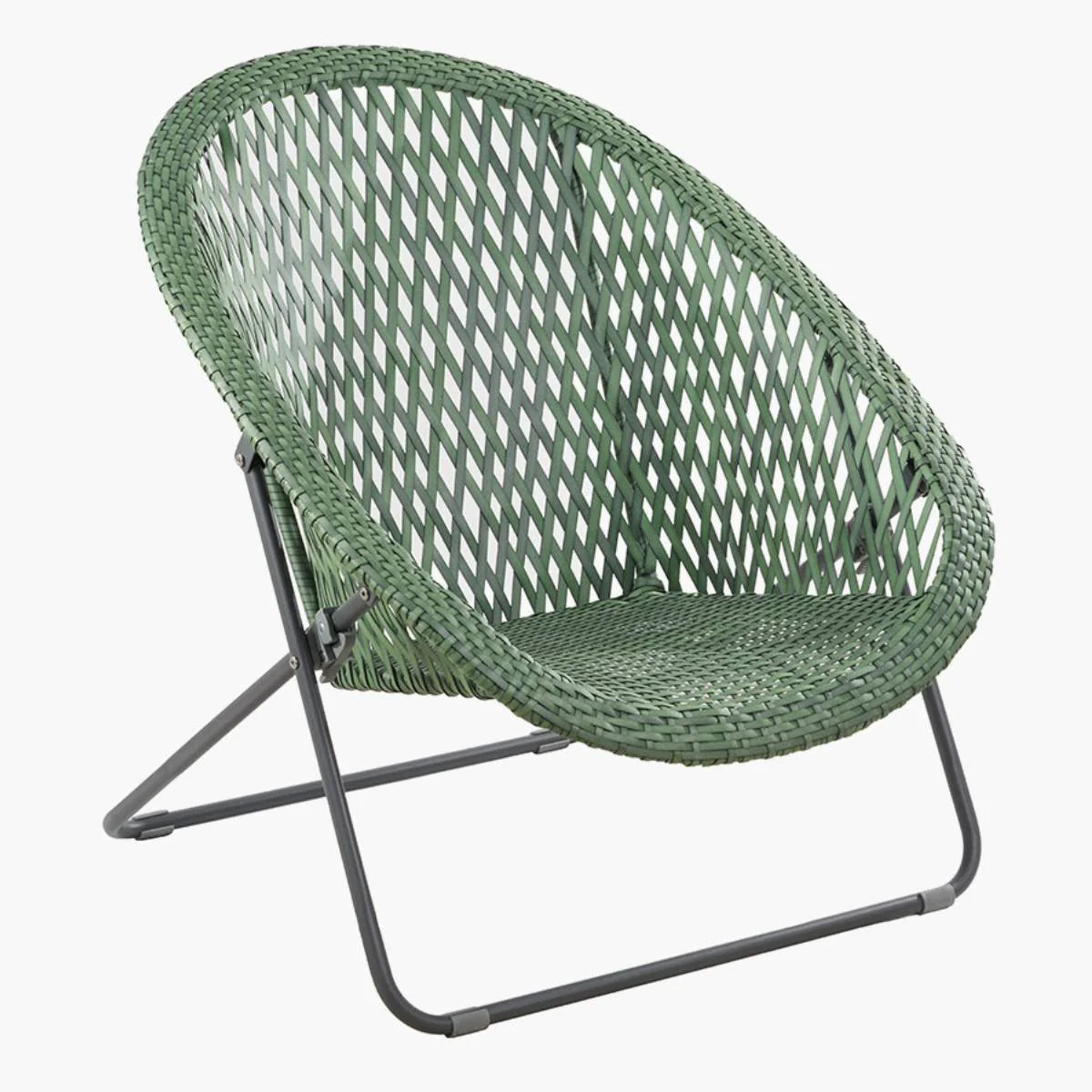 Pacific Lifestyle Tobs Outdoor Emerald Green Synthetic Rattan Lounger Chair - Image 2