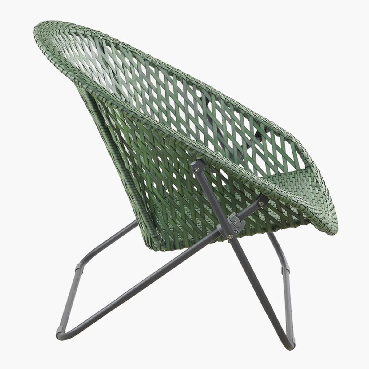 Pacific Lifestyle Tobs Outdoor Emerald Green Synthetic Rattan Lounger Chair - Image 3
