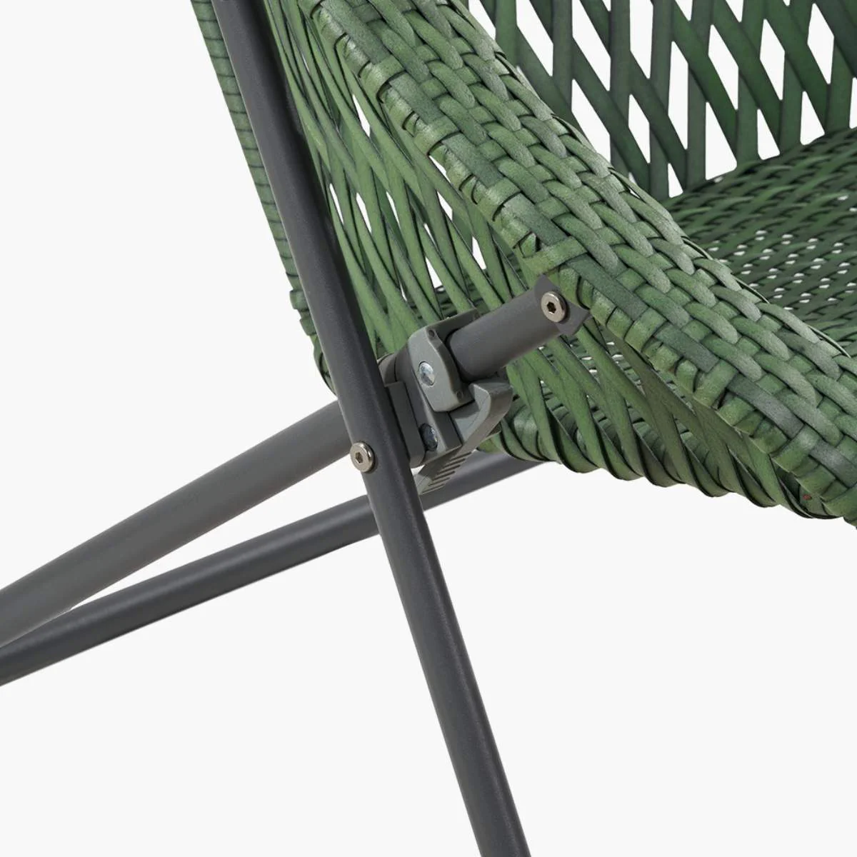 Pacific Lifestyle Tobs Outdoor Emerald Green Synthetic Rattan Lounger Chair - Image 6