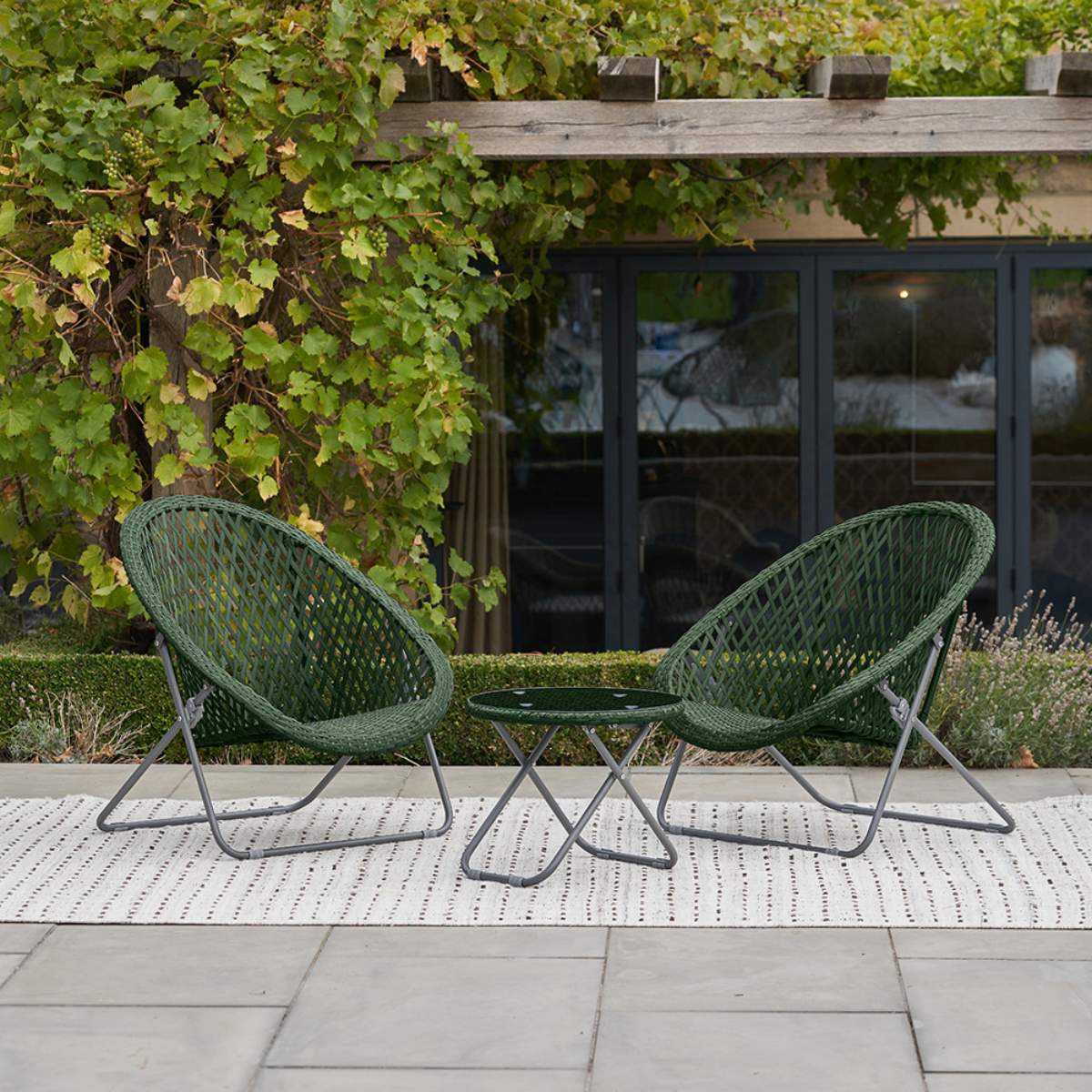 Pacific Lifestyle Tobs Outdoor Green Foldable Loungers Set - Image 16