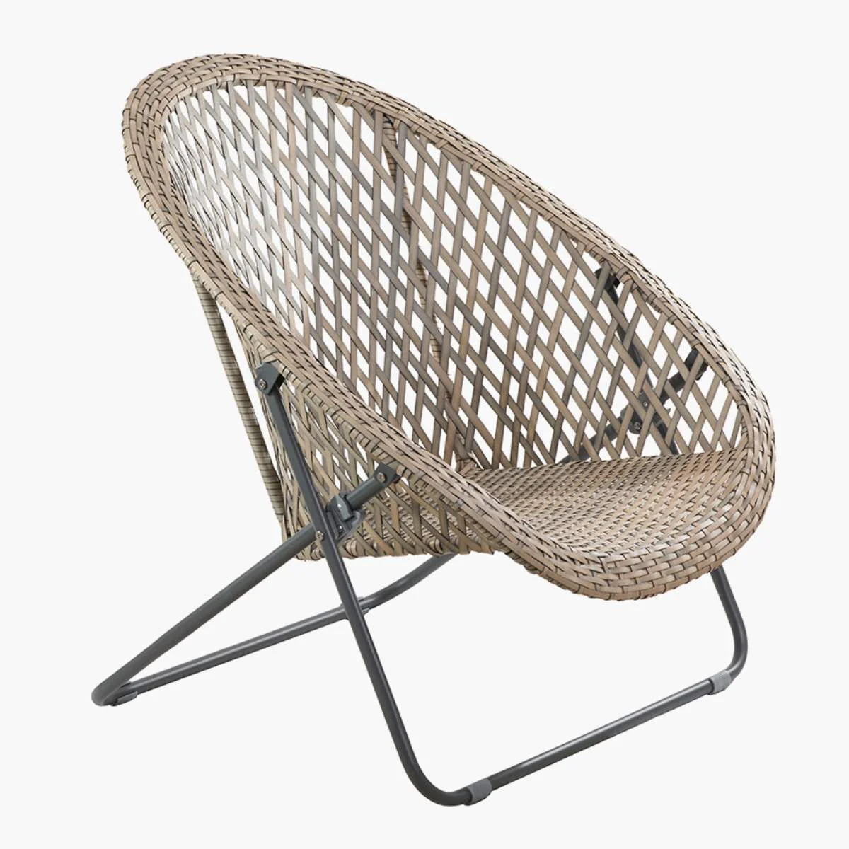 Pacific Lifestyle Tobs Outdoor Grey Foldable Loungers Set with Oval Table - Image 8