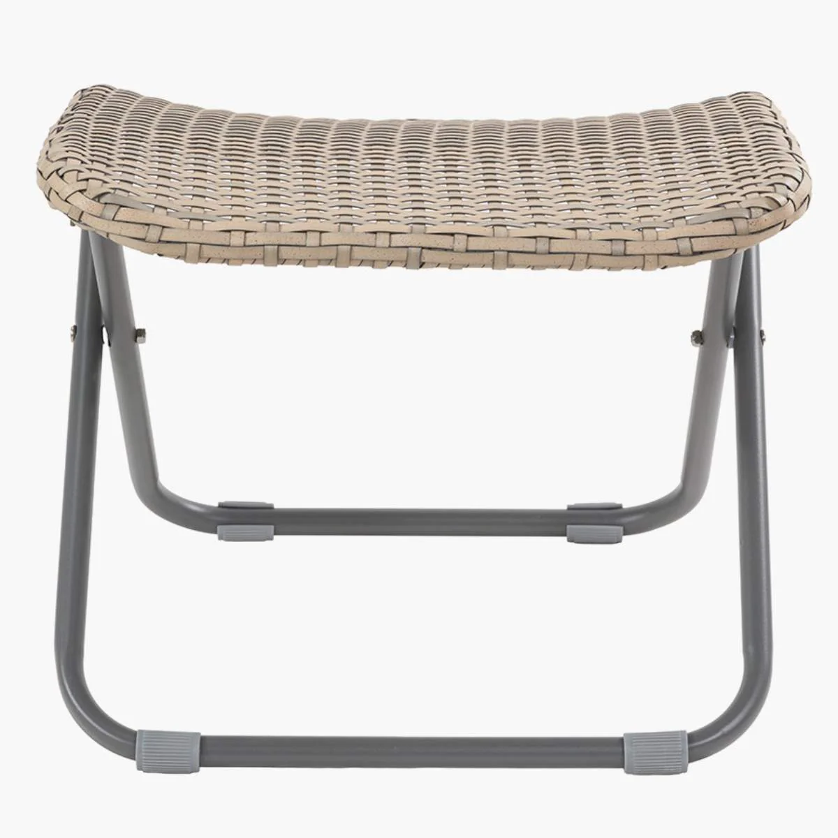 Pacific Lifestyle Tobs Outdoor Grey Synthetic Rattan Folding Footstool - Image 4