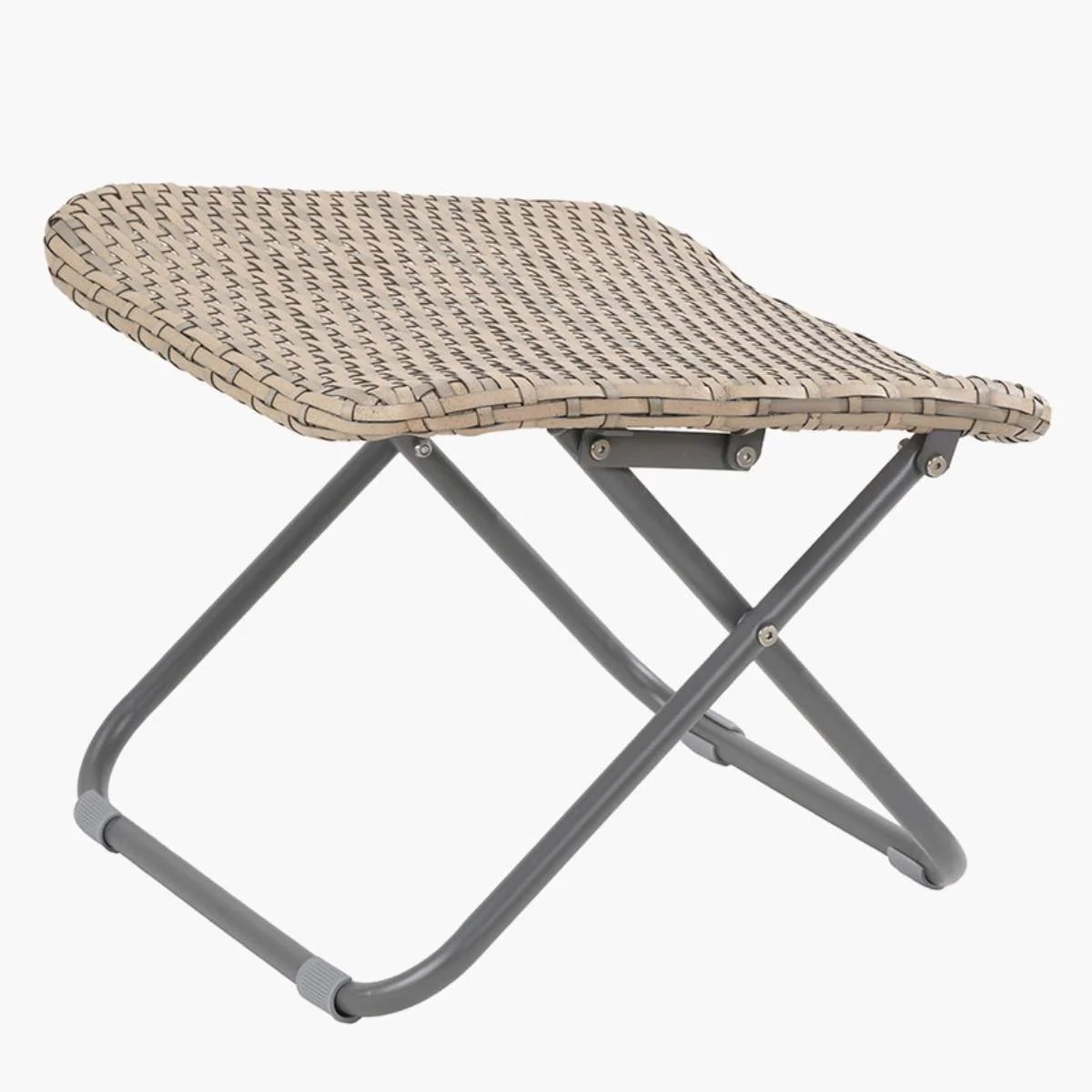Pacific Lifestyle Tobs Outdoor Grey Synthetic Rattan Folding Footstool - Image 5