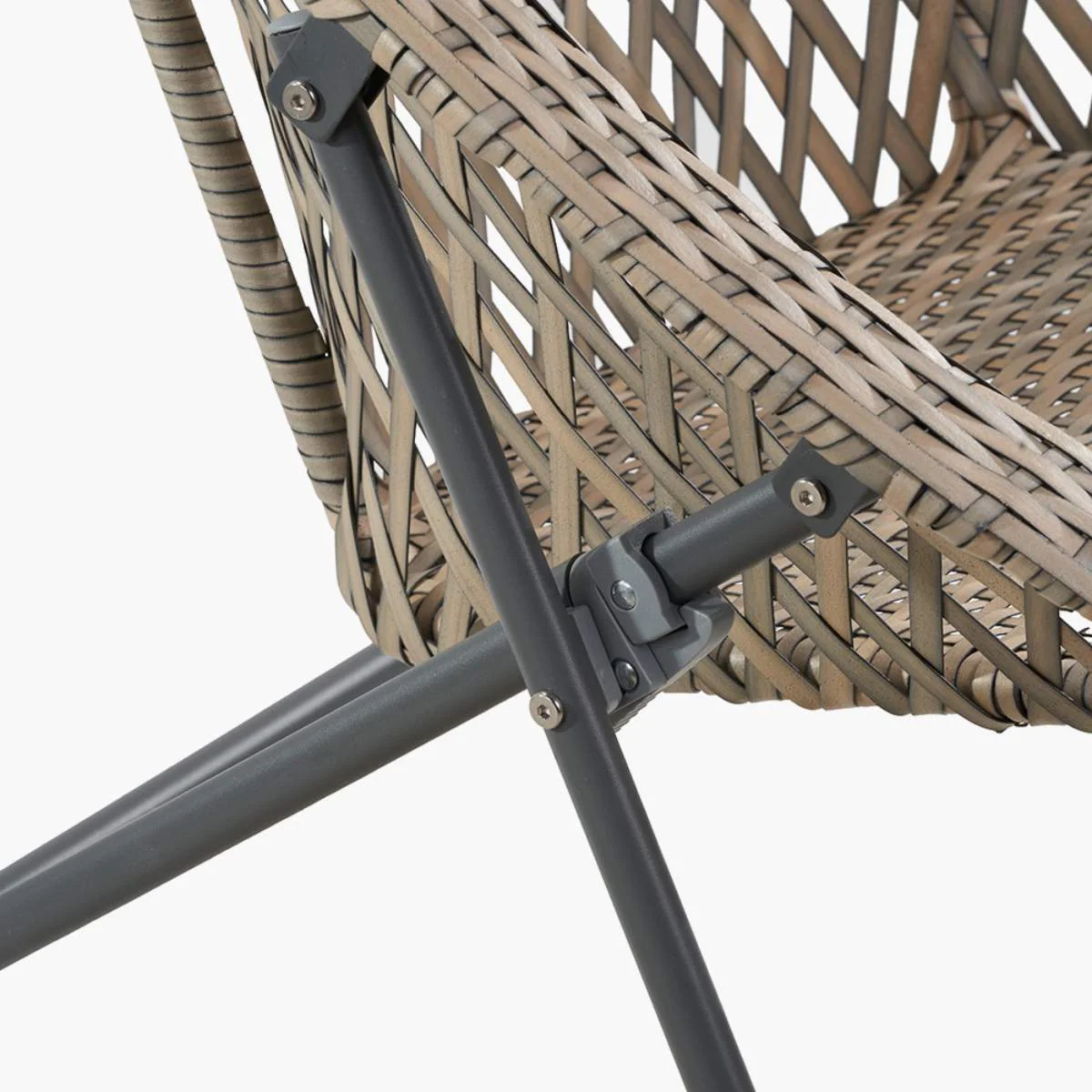 Pacific Lifestyle Tobs Outdoor Grey Synthetic Rattan Lounger Chair - Image 12