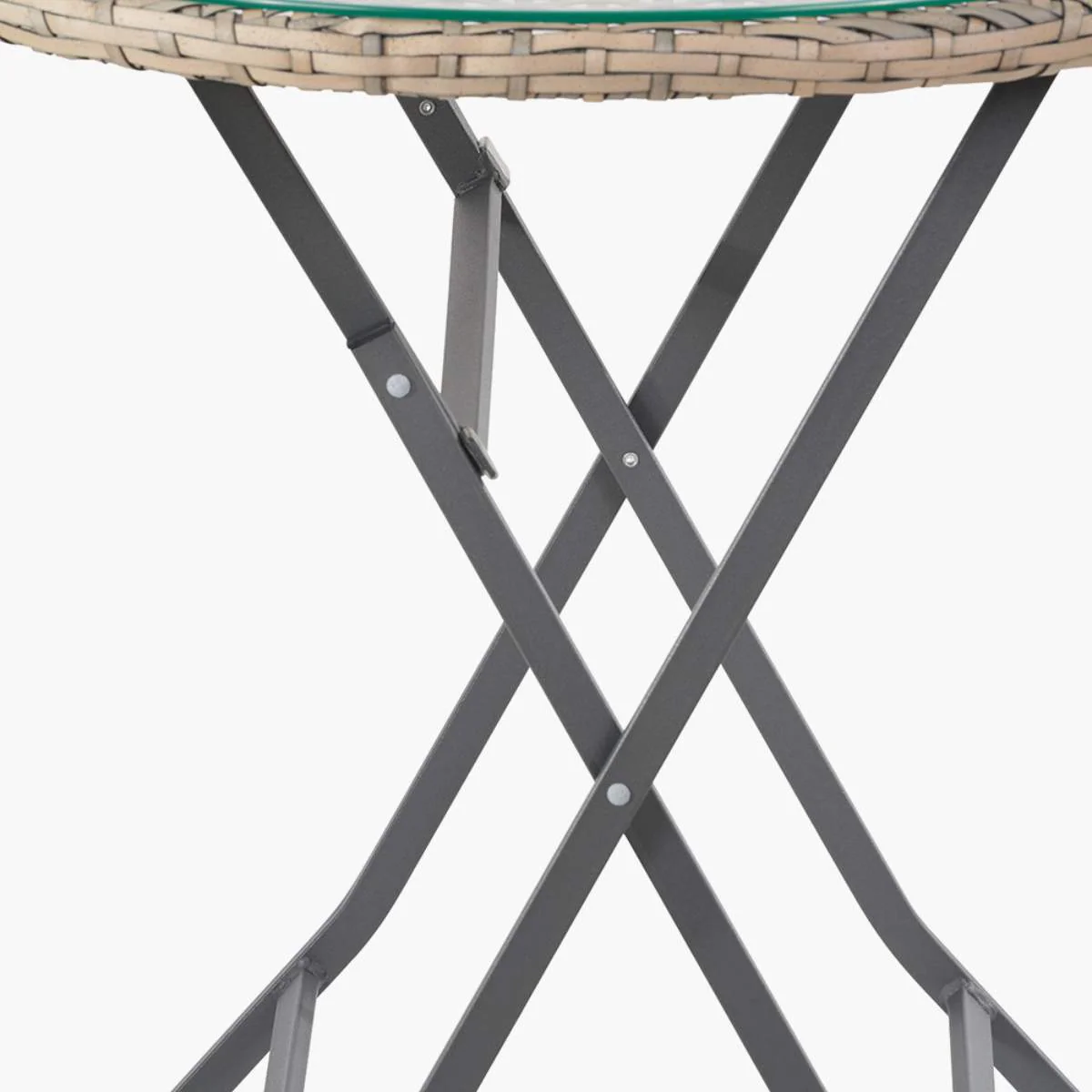 Pacific Lifestyle Tobs Outdoor Grey Synthetic Rattan Stackable Bistro Set - Image 15