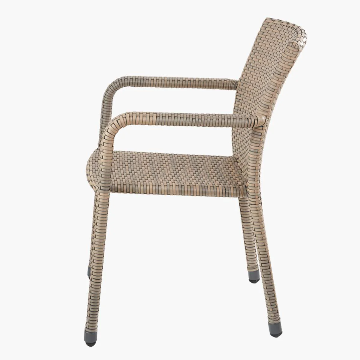 Pacific Lifestyle Tobs Outdoor Grey Synthetic Rattan Stackable Bistro Set - Image 6
