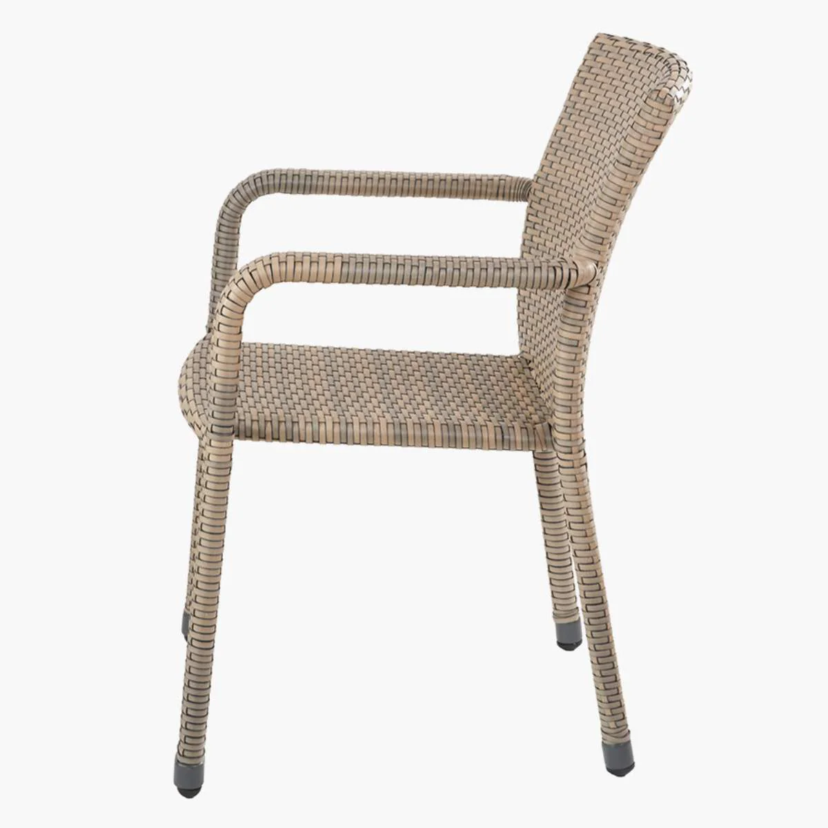 Pacific Lifestyle Tobs Outdoor Grey Synthetic Rattan Stacking Chair - Image 3