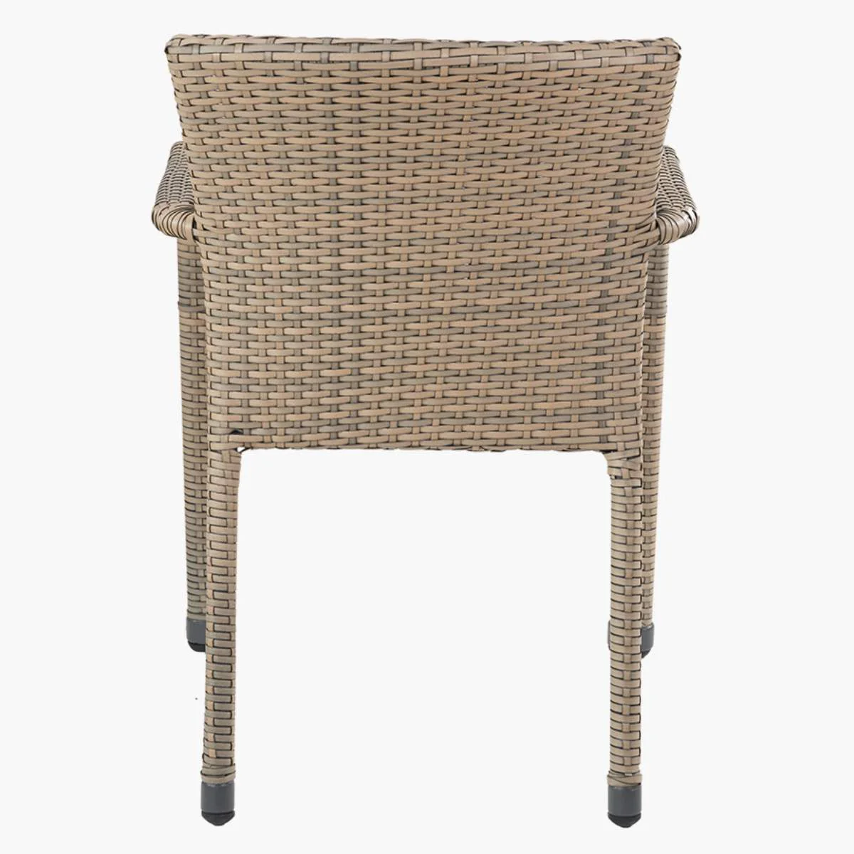 Pacific Lifestyle Tobs Outdoor Grey Synthetic Rattan Stacking Chair - Image 4