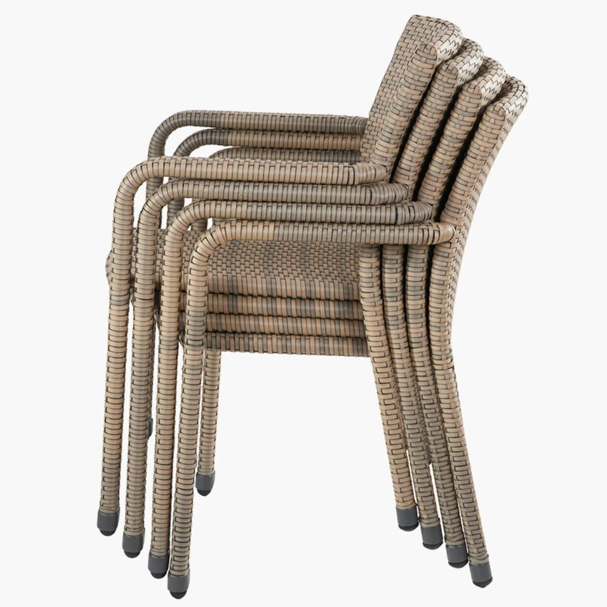 Pacific Lifestyle Tobs Outdoor Grey Synthetic Rattan Stacking Chair - Image 6