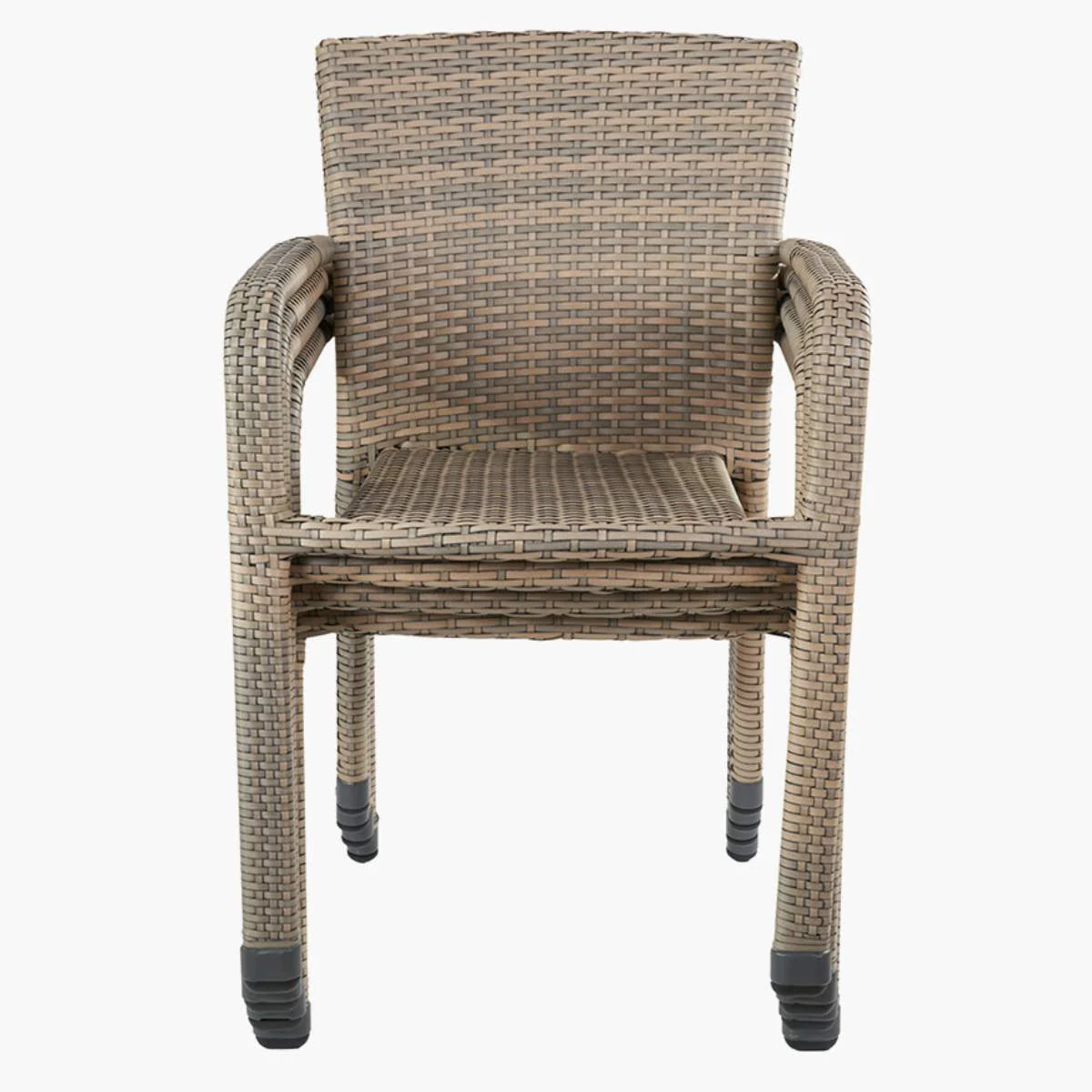 Pacific Lifestyle Tobs Outdoor Grey Synthetic Rattan Stacking Chair - Image 8